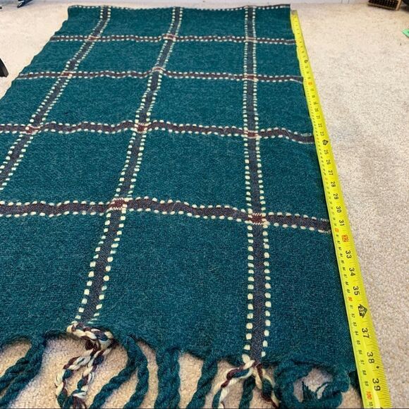 LOVE & Lore Green plaid check warm soft fall winter scarf - Picture 7 of 10